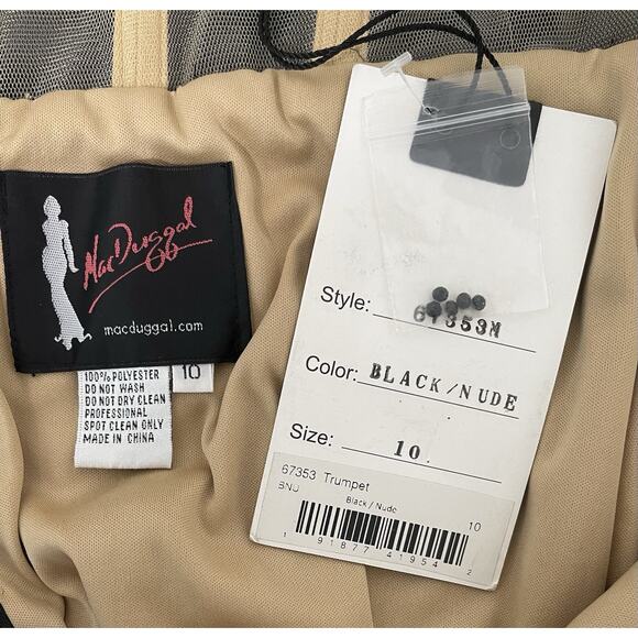 Mac Duggal Bustier Damask Sequin Trumpet Gown Size 10 $598 - Picture 7 of 7